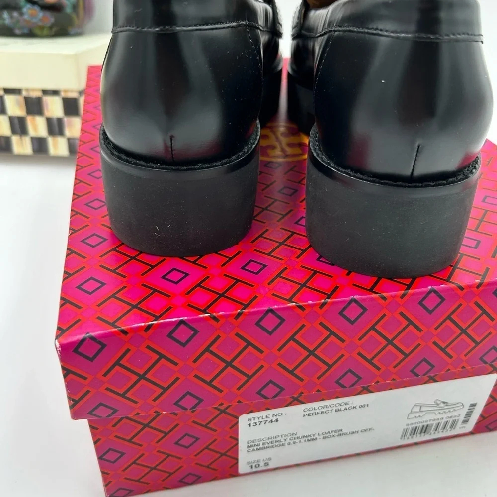 Women's Tory Burch Everly chunky leather loafers size 10.5 US - Picture 7 of 10